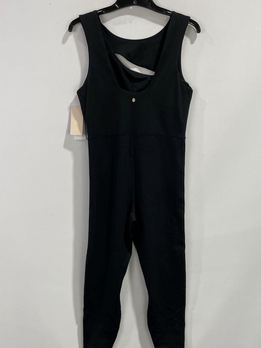 Black One-Piece Wave 7/8 Bodysuit